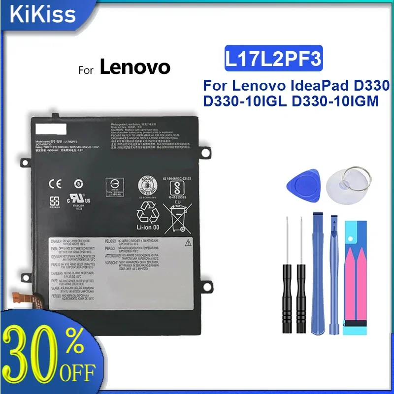 Batéria L17L2PF3 L17M2PF3 L17S2PF3 L17D2PF2 L17C2PF1 4950MAH pre Lenovo IdeaPAD D330 D330-10IGL D330-10IGM Prenosné batérie