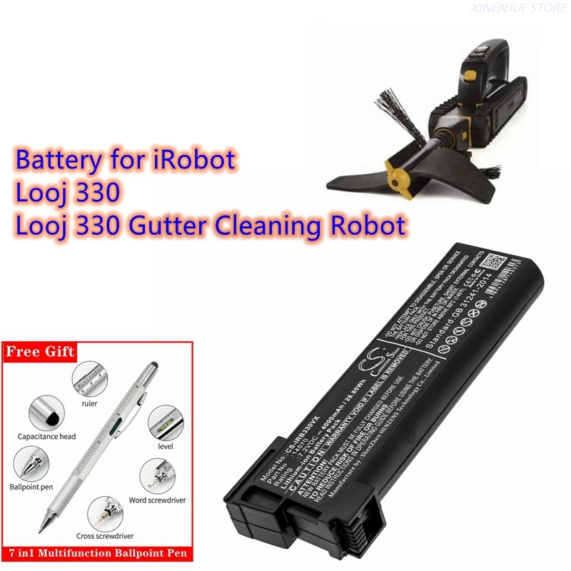 Batéria na čistenie žľabov 7,2 V/4000 mAh 14570 pre IROBOT LOOJ 330