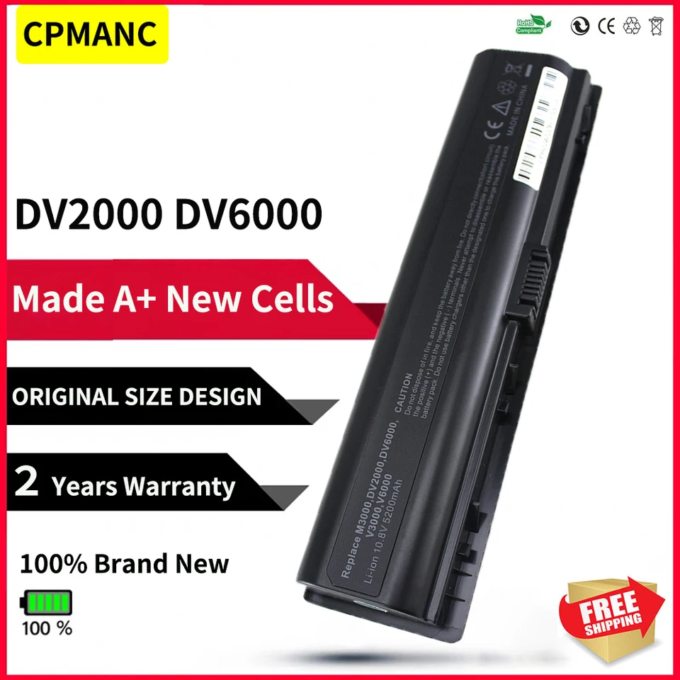Batéria notebooku CPManc pre pavilón HP DV2000 DV6000 DV6400 DV6700 DV6900 DV6400 DV6500 G6000 G7000 HSTNN-IB42 HSTNN-LB42