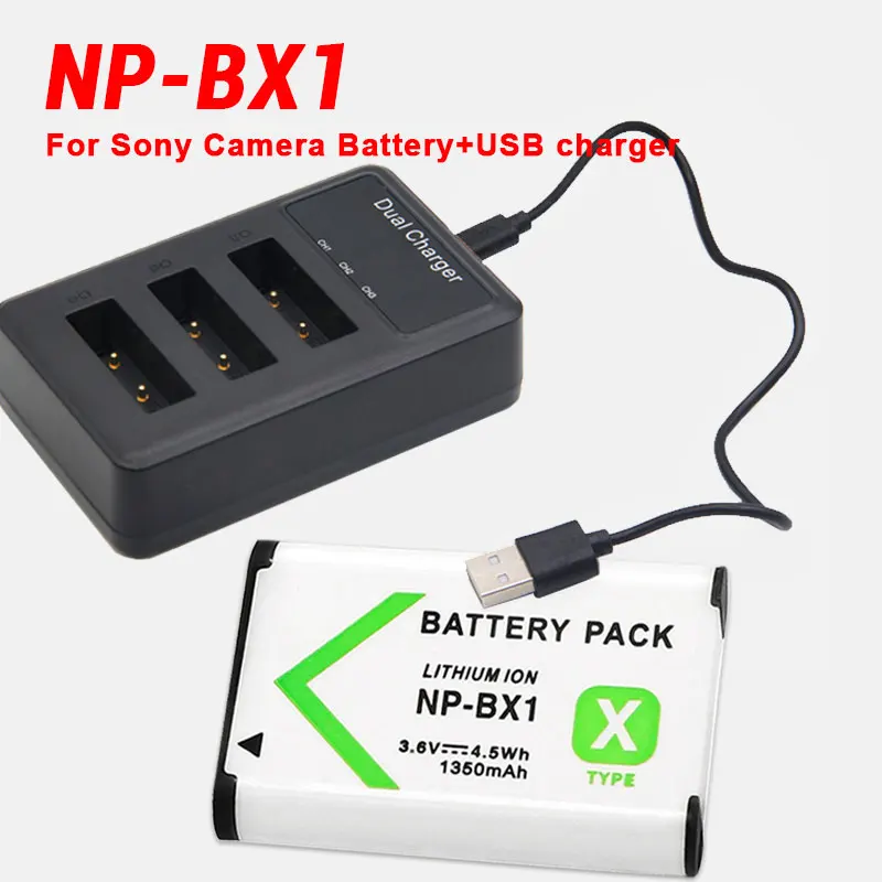 Batéria NP-BX1 NPBX1 pre Cyber-Shot RX100 DSC-RX100 AS300 HX400 HX50 HX50 HX50 HX50 HX50 X3000R ZV-1 M3 batérie + nabíjačka USB