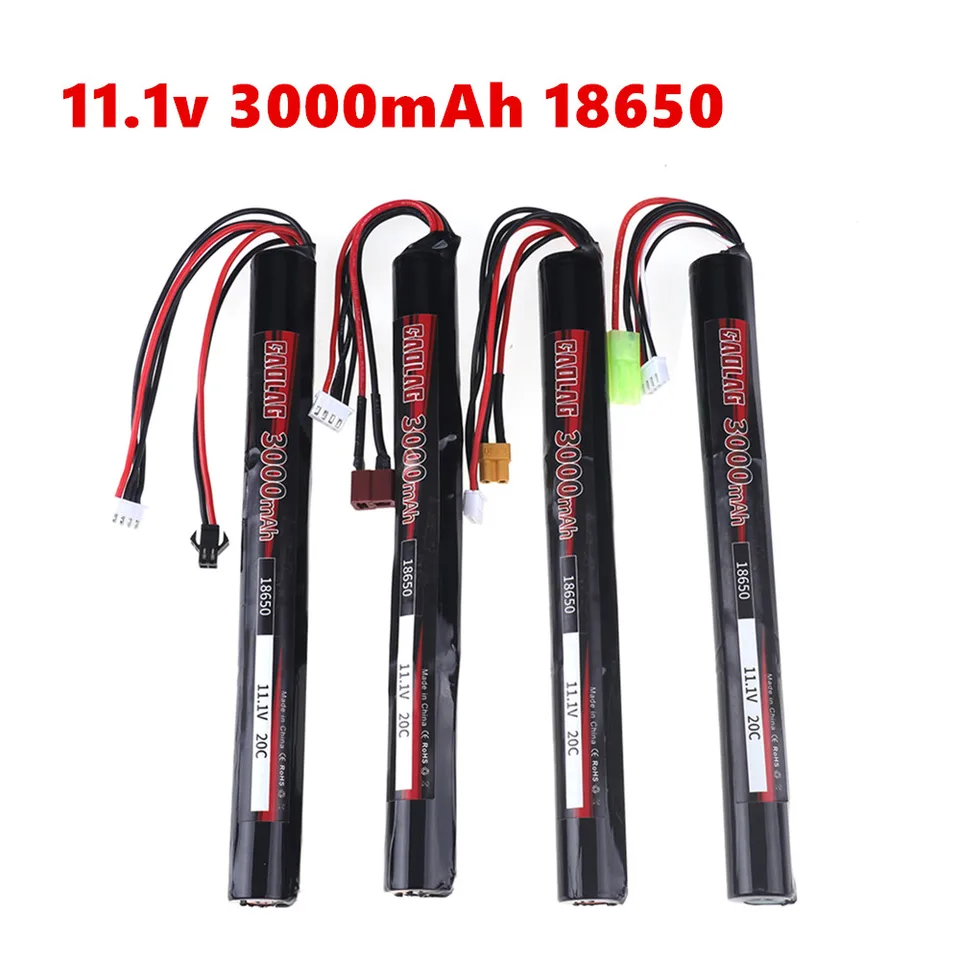 Batéria RC LiPo 11,1V 3000 mAh Akku Mini Airsoft Gun Battery 3s 18650 RC Model batéria s batériou Tamiya/SM High Capacity Battery