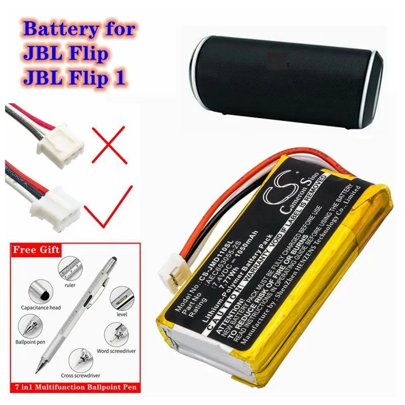 Batéria reproduktora 7,4 V/1050 mAh AEC653055-2S pre JBL Flip, Flip1