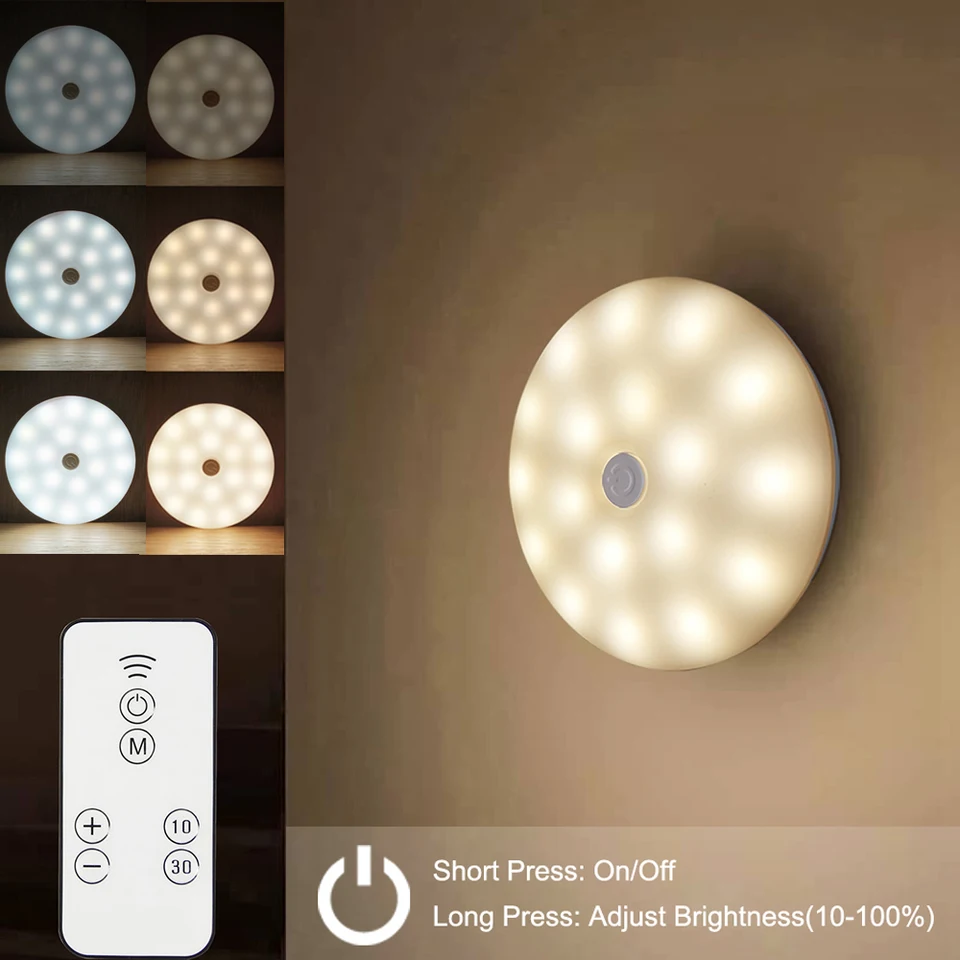 Batéria Stlmiteľná LED nočné svetlá diaľková nočná lampa kuchynské schodisko pod skrinkou svetlá nástenná nočná lampa Svetlá skriňa