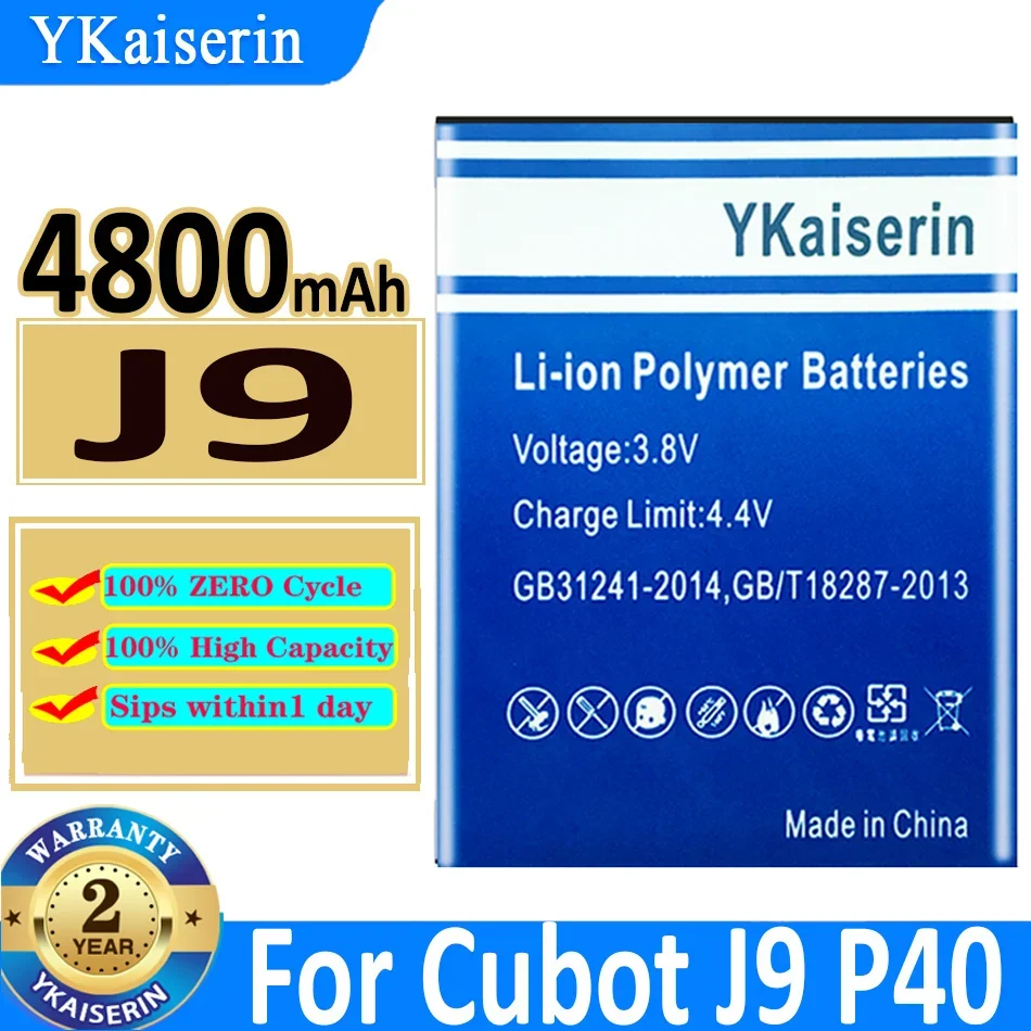 Batéria ykaiserin j 9 4800 mAh pre Cubbot J9 P40 P 40 BATERIA + Číslo sledovania