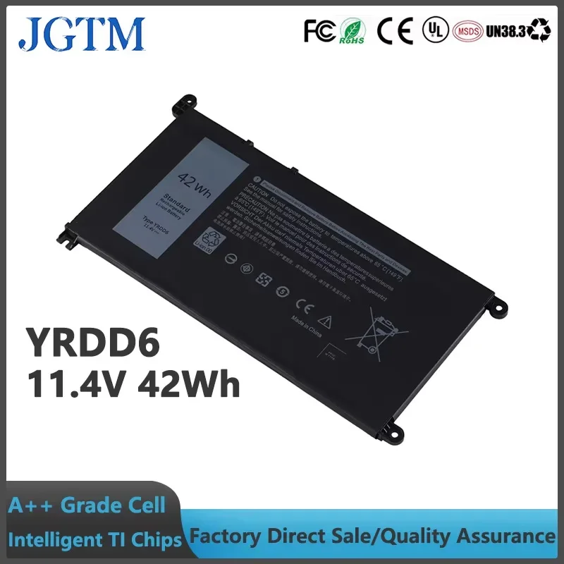 Batéria YRDD6 42WH pre laptop pre spoločnosť Dell Inspiron 5480 5482 5488 5580 5582 5584 5585 5588 7586 Latitude 3310 batéria FW8KR RRJDX 9W9MX