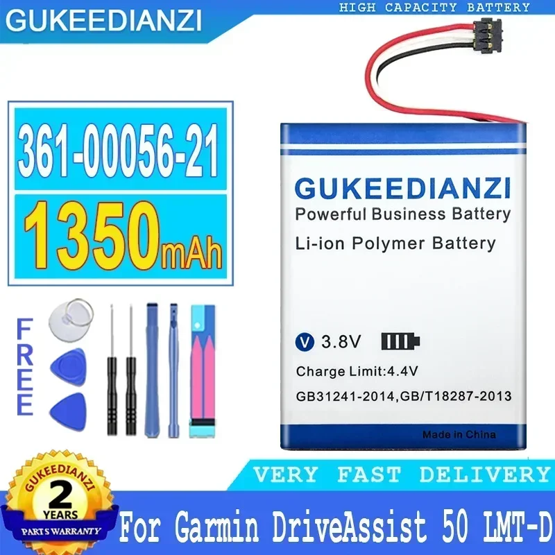 Batérie mobilných telefónov 361-00056-21 pre Garmin Driveassist 50 LMT-D Driveluxe 50 LMTHD 1350MAH Nabíjateľná prenosná batéria