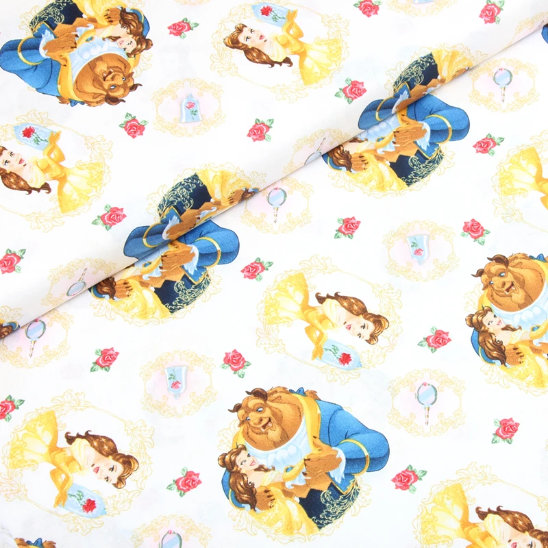 Bavlnená tkanina na šitie patchwork potlač krásu a zviera, Disney Tkanina pri merači na šitie materiálu prešívaného oblečenia