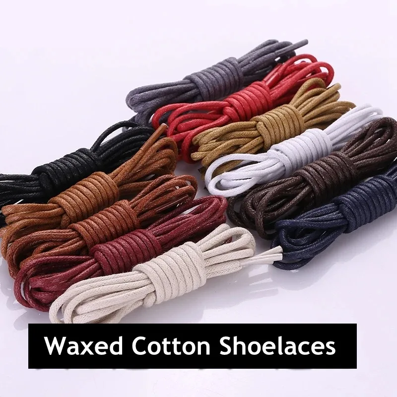 Bavlnené voskované šnúrky kožené vodotesné šnúrky Solice Solid Polyester Lope Learn Long 80/100/120/140 cm okrúhle šnúrky 1 pár