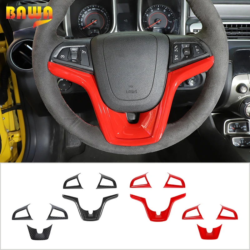 Bawa auto volant dekorácie nálepky na kryty krytia interiéru lišty pre Chevrolet Camaro 2012-2015