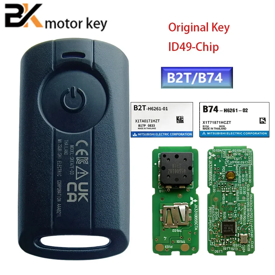 BB Motor pre originálne B2T /B74 FOB Keyless Smart Key 434MHzfor Yamaha Aerox Fazzio freego Xmax Filano Lexi Nmax 2020 Nový štýl