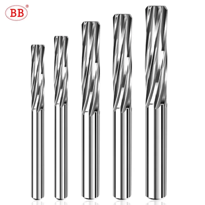 BB strojový reamer 7.31-8,66 mm špirálová flauta Pevná karbid nepotiahnutá tolerancia Chucking Metal Cutter CNC pre hliník
