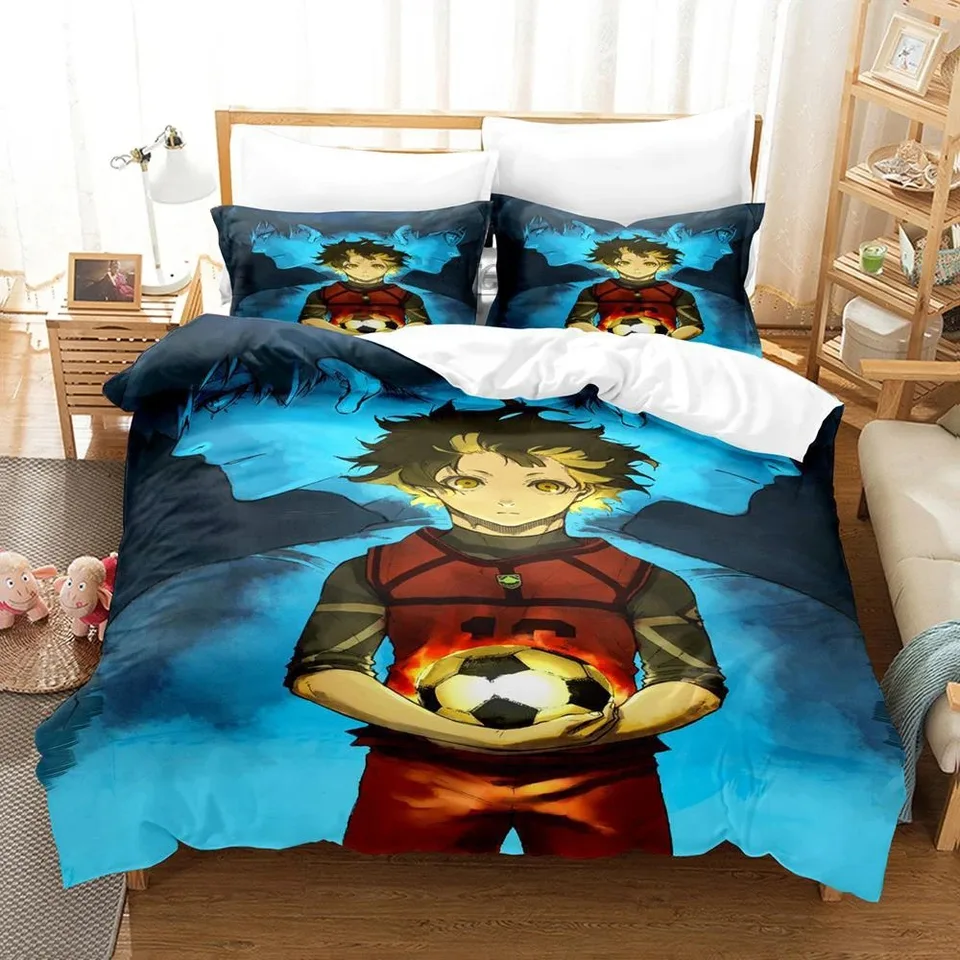 Bbachira Blue Lock Bedding Set Single Twin Full Queen King Veľkosť Aldult Boys Spál