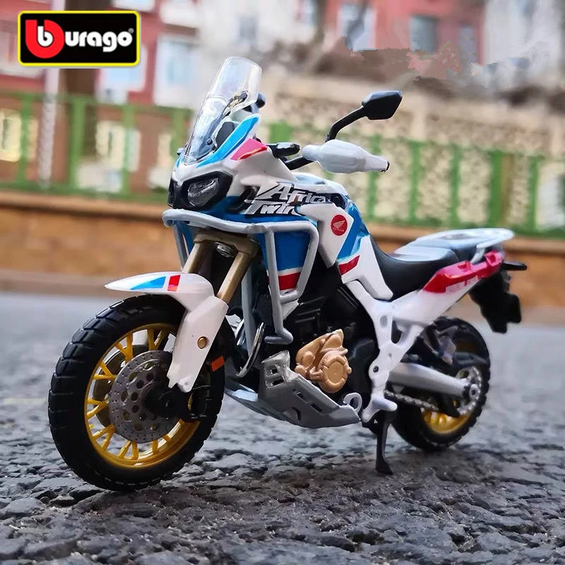 Bburago 1:18 Honda Africa Twin Adventure Racing Model Model simulácia Street Street Motorcycle Model Collection Detská hračka Darček