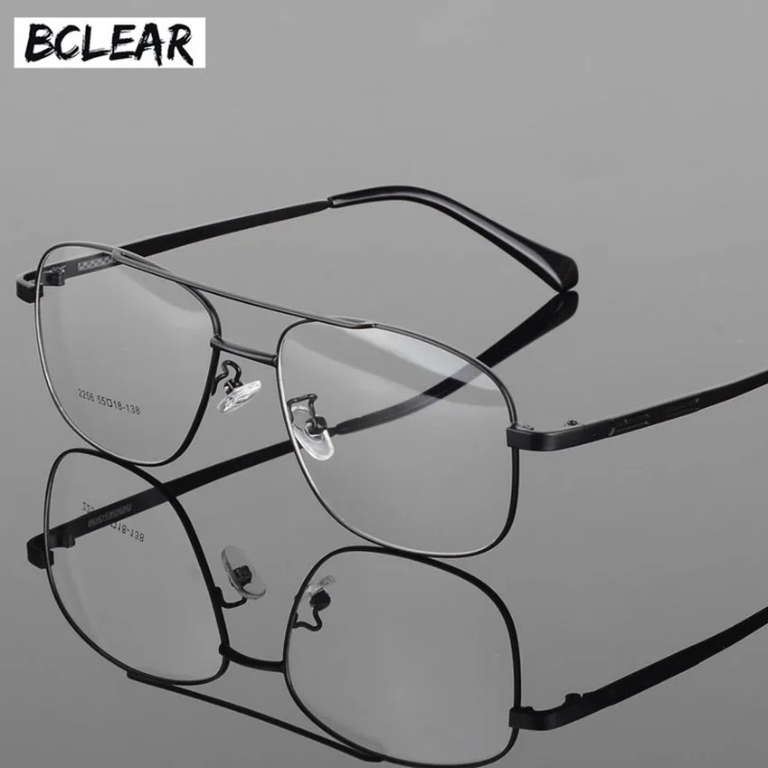 Bcclear zliatiny Full Rim Vysoko kvalitné okuliare Rám pre mužov a ženy Optické okuliare Rám okuliare Čierne šedé zlato striebro