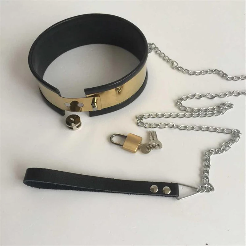 BDSM Collar Sex Game Game Fetish Collar BDSM nastaviteľné obmedzenia krku kovové obojky a kovové reťazové hračky pre páry