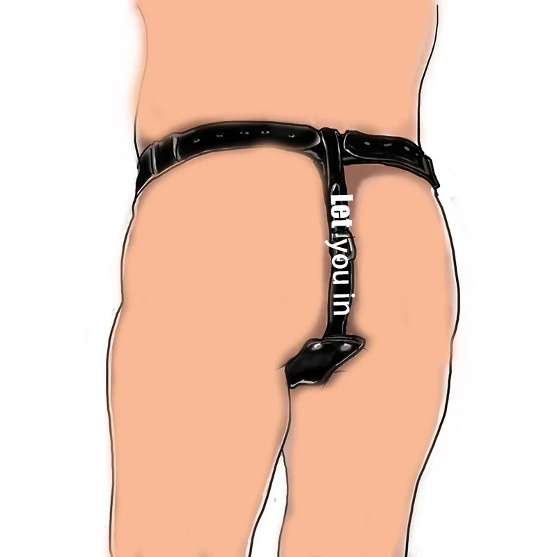 BDSM Strafin Double Penetration, popruh na zadku a postroj dildo, otroctvo cudnosti pásu s kohútom, sexuálne hračky pre mužov