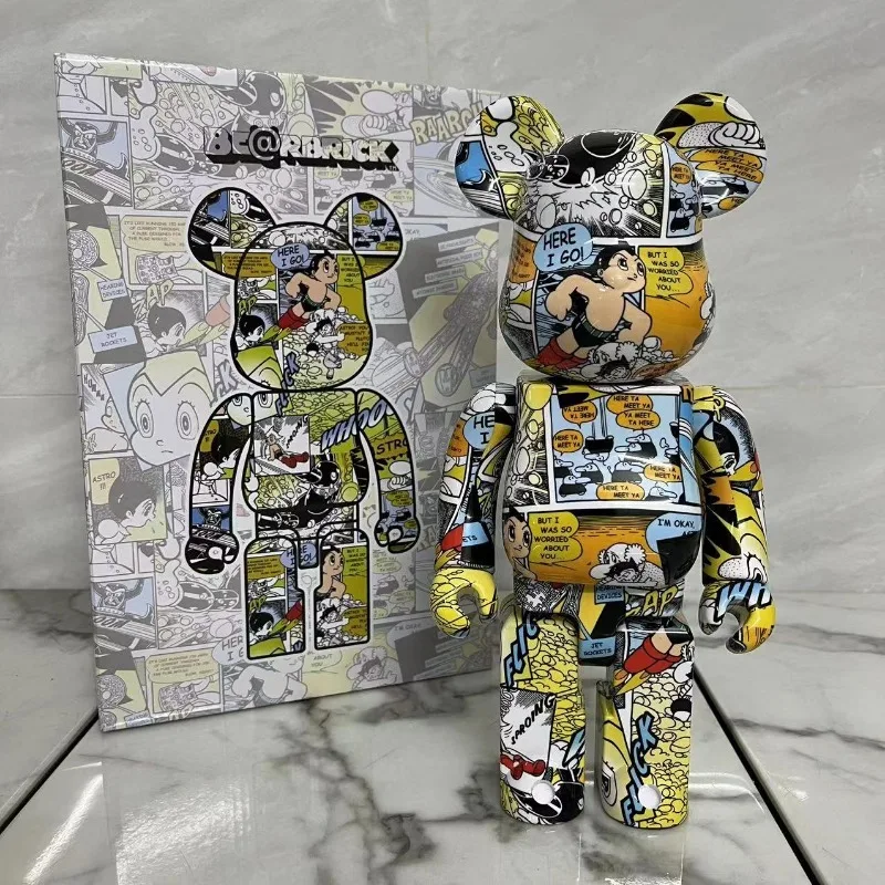 Bearbrick400% násilný medveď labu labu železná trendy bábiky malé ozdoby pre chlapcov a dievčatá s dovolenkovými darčekmi