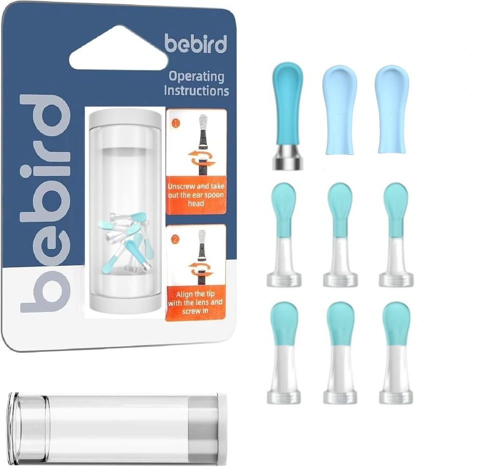 Bebird Originálne náhradné akcie pre vnútornú šošovku 3,5 mm špirálovú štruktúru po dobu 30S Nové R1 R3 T15 M9S Vizuálny ušarový silikón