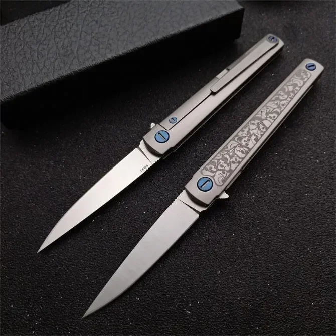 Bee MS3 vreckový skladací nôž M390 Blade TC4 Titanium Zliatina rukoväte taktické kempingové kempingové lovecky EDC Nástroj prežitie