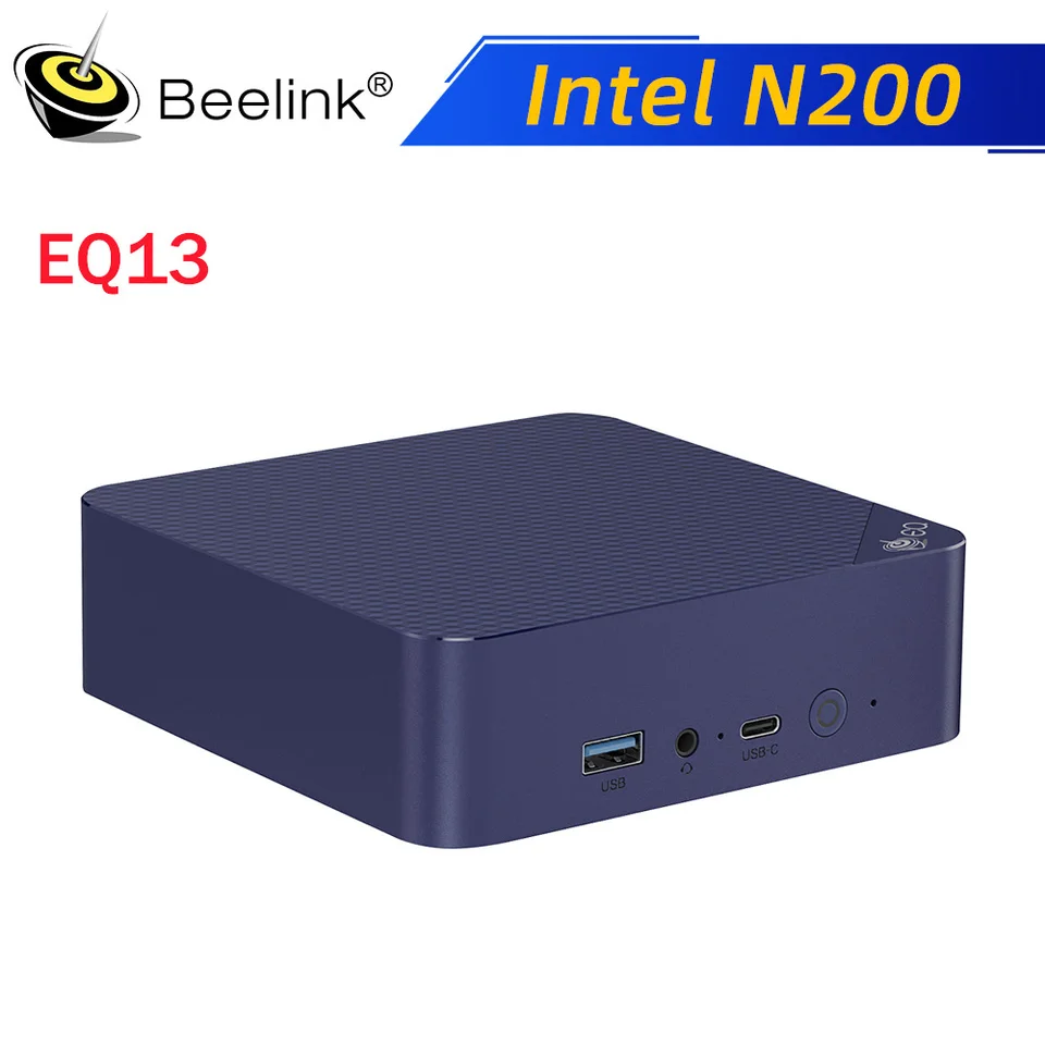 Beelink Mini PC EQ13 Intel N200 N100 Tichá kancelária Desktop Computer 4K DUAL HDMI WIFI6 BT5.2 16G DDR4 500G SSD Inovácia z EQ12