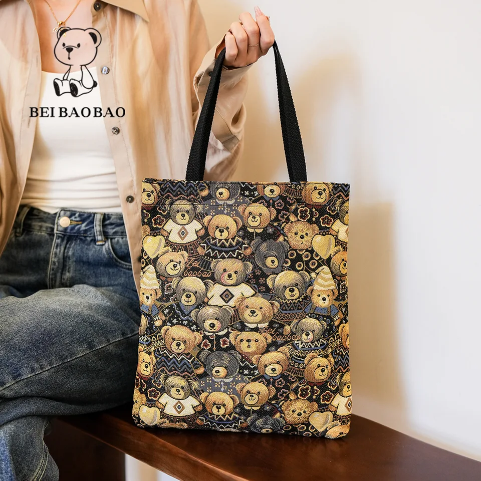 Beibaobao 2024 Nové plátno BAG BAG CANAGE ROADAČA ROADUJTE VATA VATA VEĽKÁ kapacita Kabelka Bolso de MJE