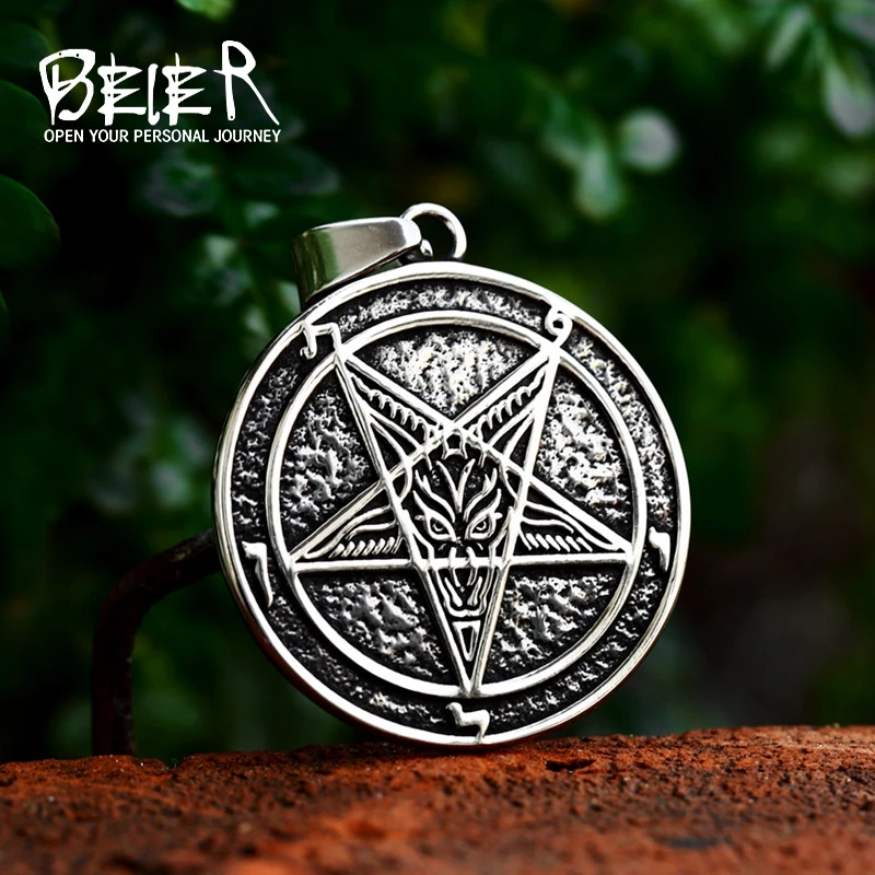 Beier 2023 MEW Design z nehrdzavejúcej ocele Satan Prívesok Satanický systém znak amulet kúzlo znamenie medailón šperky Veľkoobchod