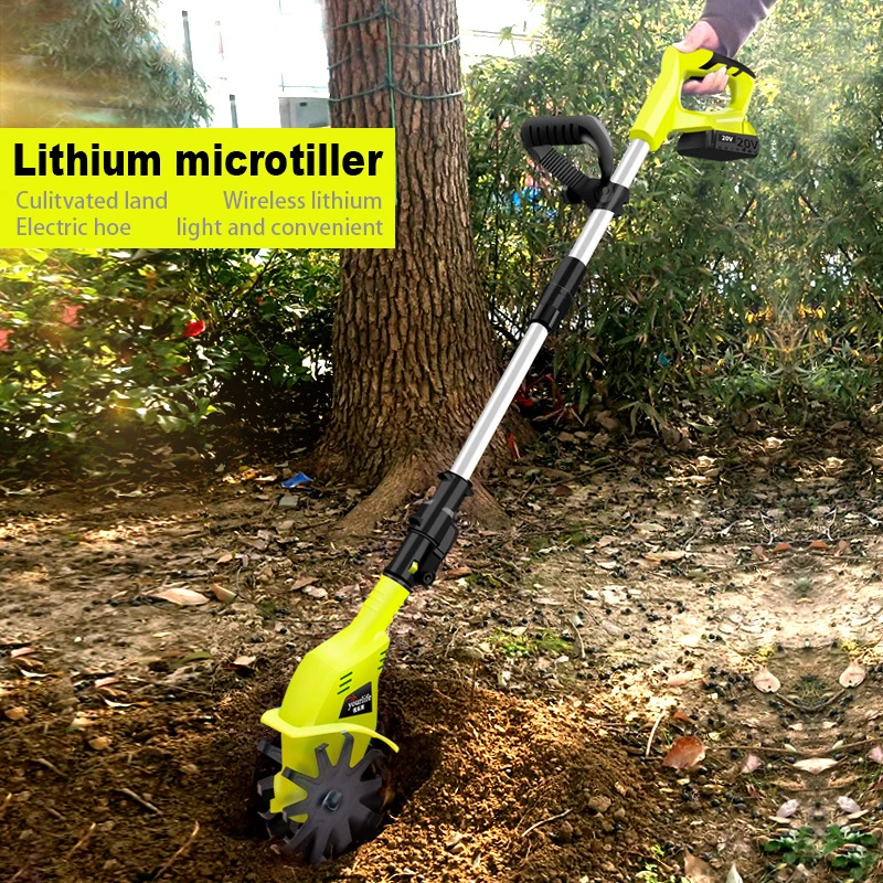 Belandless kultivátor kultivátora Mini Electric Heller na otáčanie pôdy a otváranie brázdy vreckového záhradného buriny