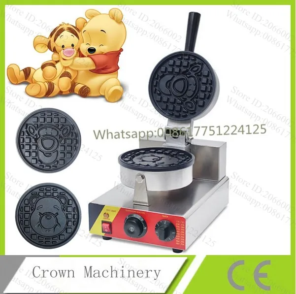 Belgický karikatúra medveď a Tiger Tvar Waffle Maker; Waffle Iron; Waffle Pank; Waffle Fold