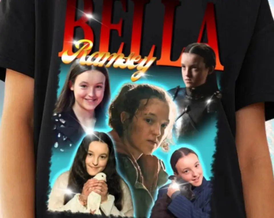 Bella Ramsey T tričko Bella Ramsey Retro 90.s tričko Ellie Williams Bella Ramsey Fanúšikov