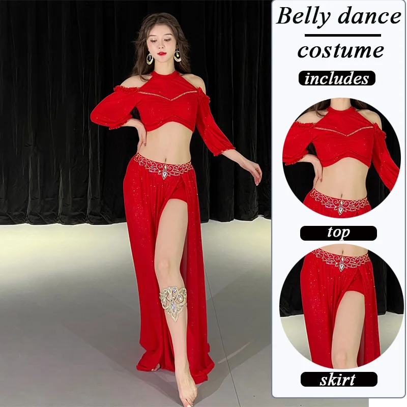 Belly Dance Costy Cleam Practice Uniformy Class Uniformy Dance Performance Practice Practice Riena ženy skupina Uniforma Uniforma Uniforma