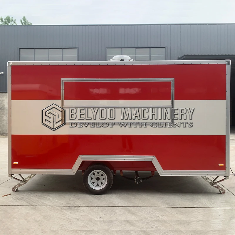 Belyoo China Factory Food Trailer rýchle občerstvenie Catering Truck Food Van Trailer Truck Mobile Kitchen Restaurant na predaj USA