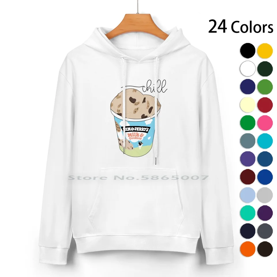 Ben a Jerrys Mlieko a sušienky estetická zmrzlina bavlnená kapucňa sveter 24 farby Zmrzlina letné sušienky a krémová zábava