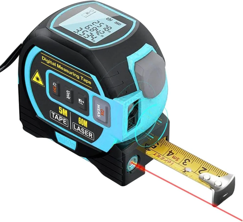 Benma- 3 v 1 laserovom diaľkomeri, 5m meracie pravítko, displej LCD, merač vzdialenosti, meracie zariadenie budovy, oblasť V