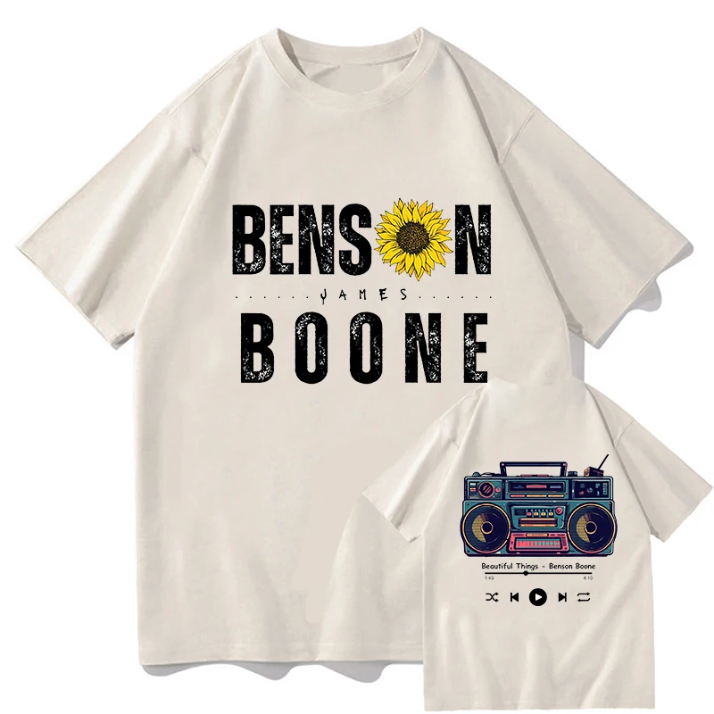 Benson Boone Krásne veci vtipné tričká Y2K roztomilé topy unisex 100% bavlnené tričká O-Neck Tričká pre ženy Streetwear krátke rukávy