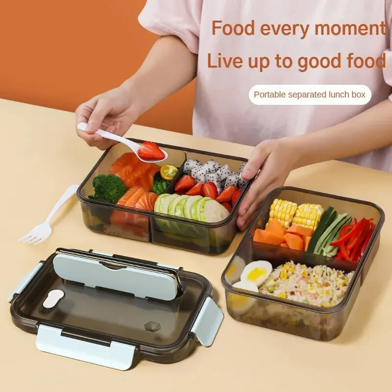 Bento Box Odslužba obedový box mikrovlnná rúra plastová zapečatená izolácia dospelý študent ženský kancelársky pracovník veľká kapacita