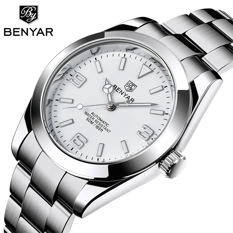 Benyar Fashion Top Men's Watch 2023 Nový self-vtiahnutý nepremokavý hodinky Pánske príslušenstvo Luxusné značky Mechanické hodinky Hnutie