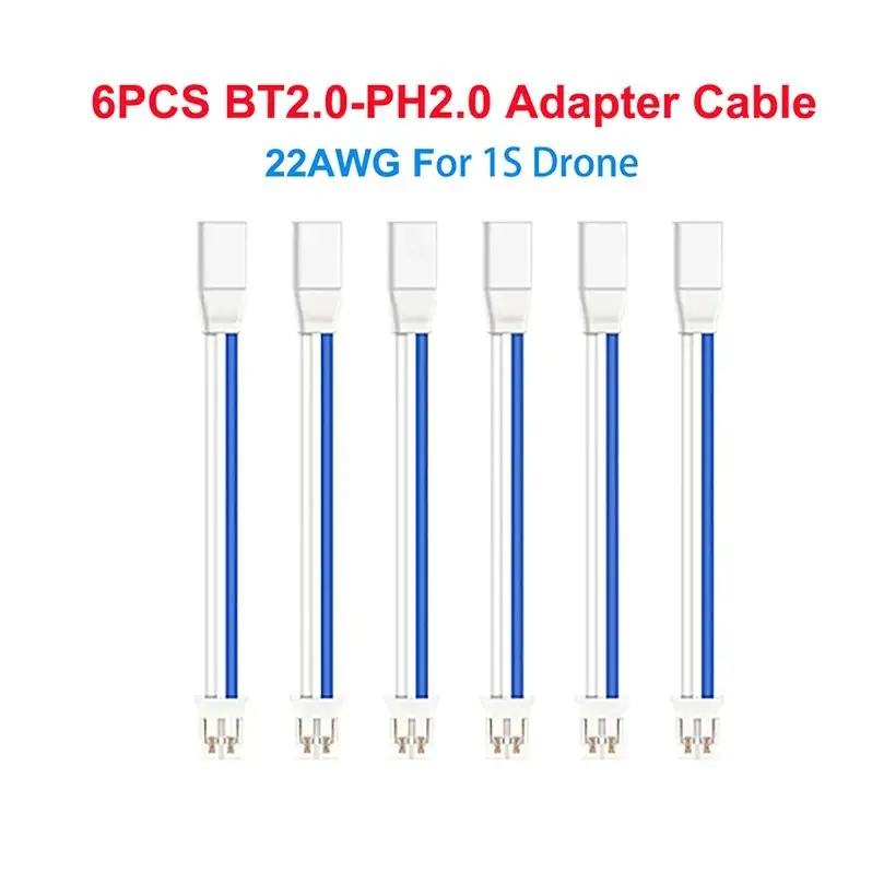 BETAFPV 6PCS BT2.0-PH2.0 Adaptérový kábel / 5ks BT2.0 Adaptérový adaptér pre RC FPV Aquila16 FPV Kit