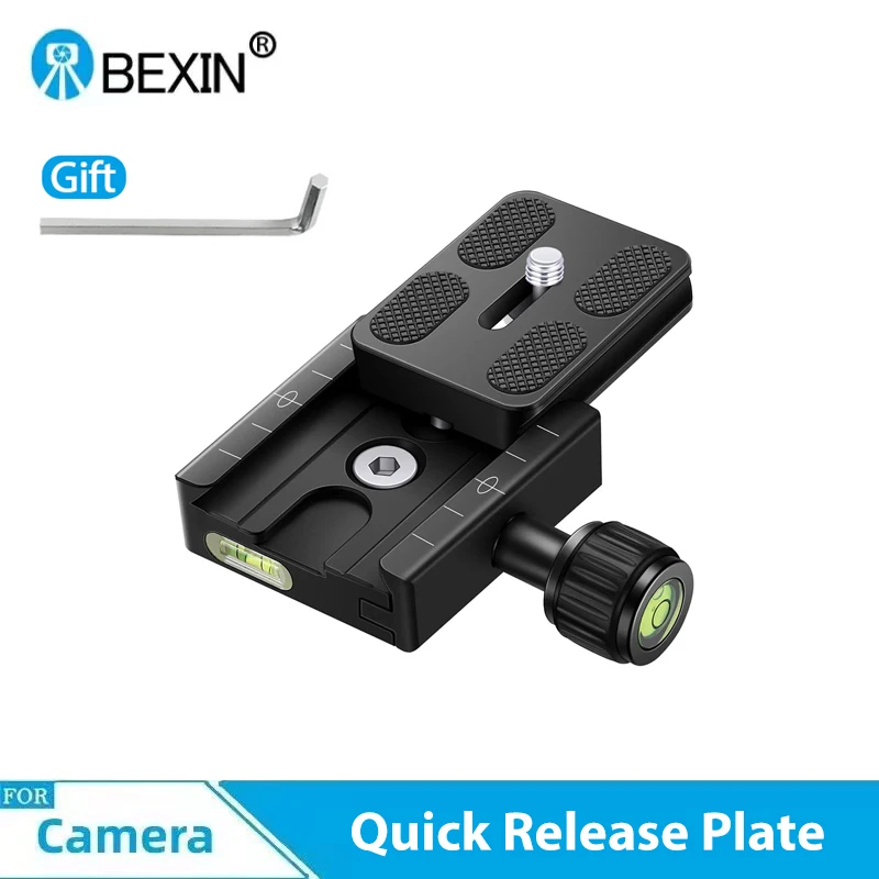 BEXIN QR-50 CAMERA CAMERA RÝCHLE Uvoľnenie CLAMP TRODOD Ball HEAD Mount Adapter Base CLAP PLATKA PRE ARCA SWISS DSLR Ball