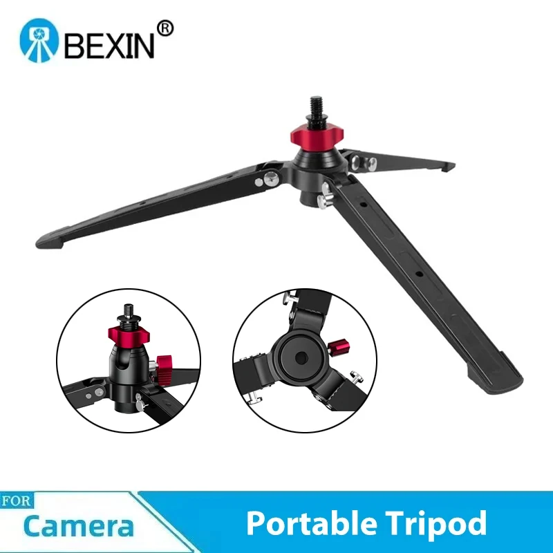Bexin ST-3 Hliník zliatiny TRODOD MINI Desktop Photography TRODOD 3/8 palcový adaptér MONOPOD BRACKET BODA PRE SLR CAMUER GIMBALS