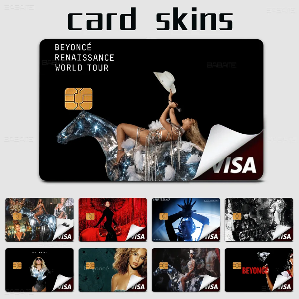 Beyonce Renaissance Singer Game Anime Sticker Film Cover Cover Case pre malé veľké čelné debetné kreditné kreditné karty prednú stranu