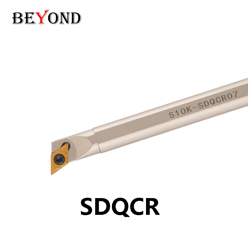 Beyond SDQCR07 SDQCR11 SDQCR Spring Steel Boring Bar S08K S10K S12M S16Q S25S Lathe Cutter CNC 8 mm držiak na otáčanie niklu