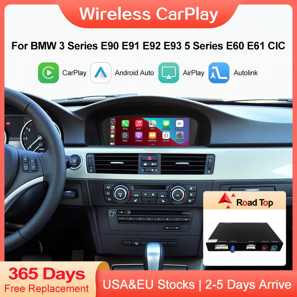 Bezdrôtová CarPlay pre BMW 3 Series E90 E91 E92 E93 5 Series E60 E61 2008-2013 Android Auto Mirrorlink Airplay Airplay Funkcie