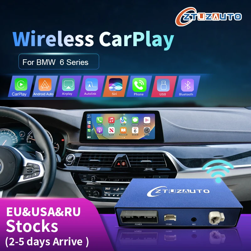 Bezdrôtová CarPlay pre BMW 6 Series F06 F12 F13 E63 E64 2003-2020, s Android Auto Mirror Link Link Airplay Auto Play Funkcia