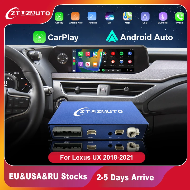 Bezdrôtová CarPlay pre Lexus UX 2018-2021, s Android Auto Mirror Link Airplay Auto Play Navigačné funkcie