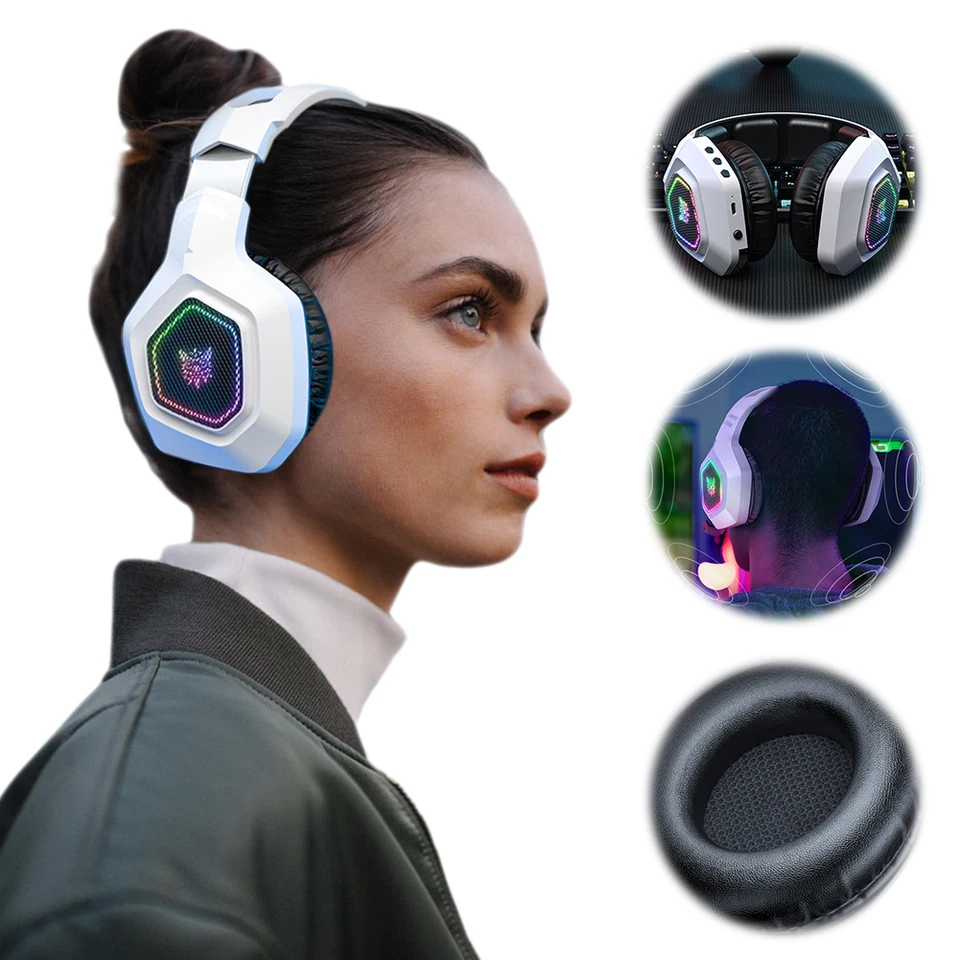 Bezdrôtová herná náhlavná súprava 2,4 GHz/BT 5.3/káblové herné slúchadlá s slúchadlami pre mic gamer pre notebook PS4
