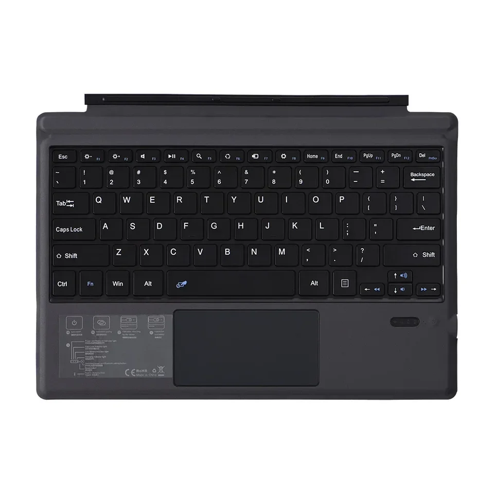 Bezdrôtová klávesnica Bluetooth pre Microsoft Surface Pro 3 4 5 6 7 8 9 x Go 1 2 3 TrackPad Tablet Touchpad Klávesnica