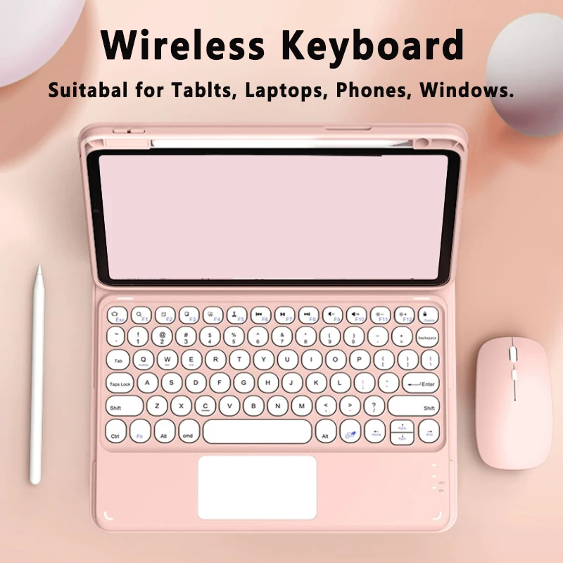 Bezdrôtová klávesnica s touchpadom, ultra-svižná prenosná nabíjateľná klávesnica Bluetooth, bezdrôtová klávesnica pre iOS Android Windows