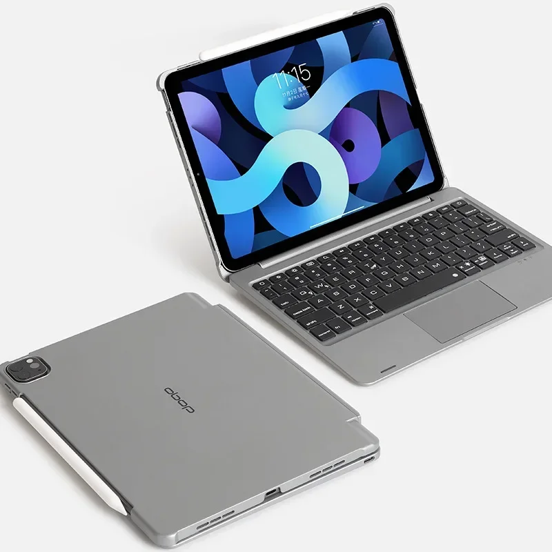Bezdrôtová kúzla Klávesnica pre iPad Pro 12.9 11 AIR 3 4 5 5. 8. 8. 9. generácia Podsúvač podsvietiteľnej odnímateľnej kryt