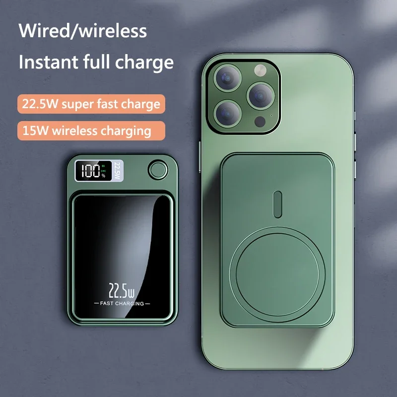 Bezdrôtová mini magnetická energia 1000 mAh 15 W Charget Wireless Mini Slim Extern Auxiliary náhradná batéria pre iPhone 12 13 14