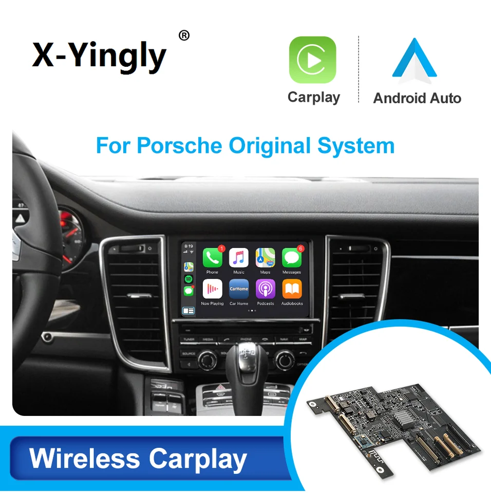 Bezdrôtová skrinka na modul CarPlay pre Porsche Panamera Cayenne Macan Cayman Boxster 911 718 PCM 3.1 Android Auto Multimedia